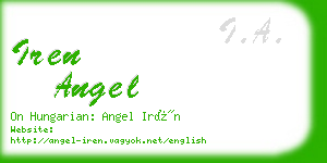 iren angel business card